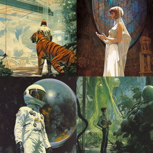 Futuristic Astro Comic Art - Midjourney Prompt